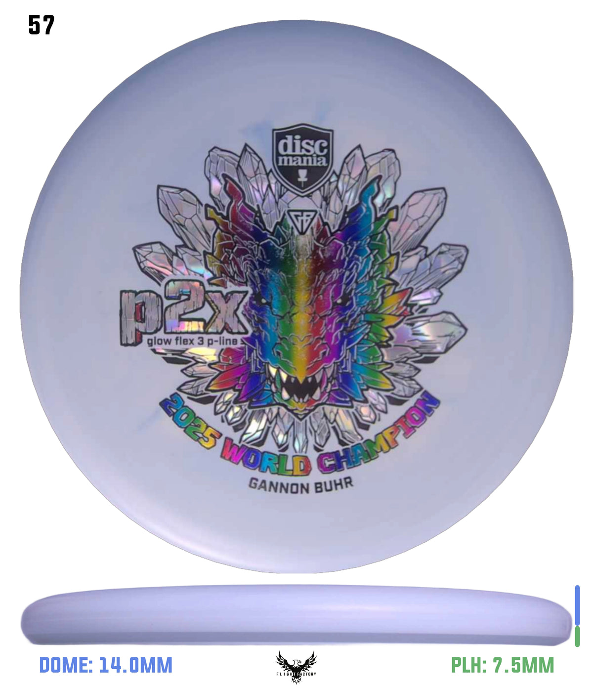 Discmania Gannon Buhr Glow Flex 3 P-Line P2x Triumph Series (2025 World Champion)