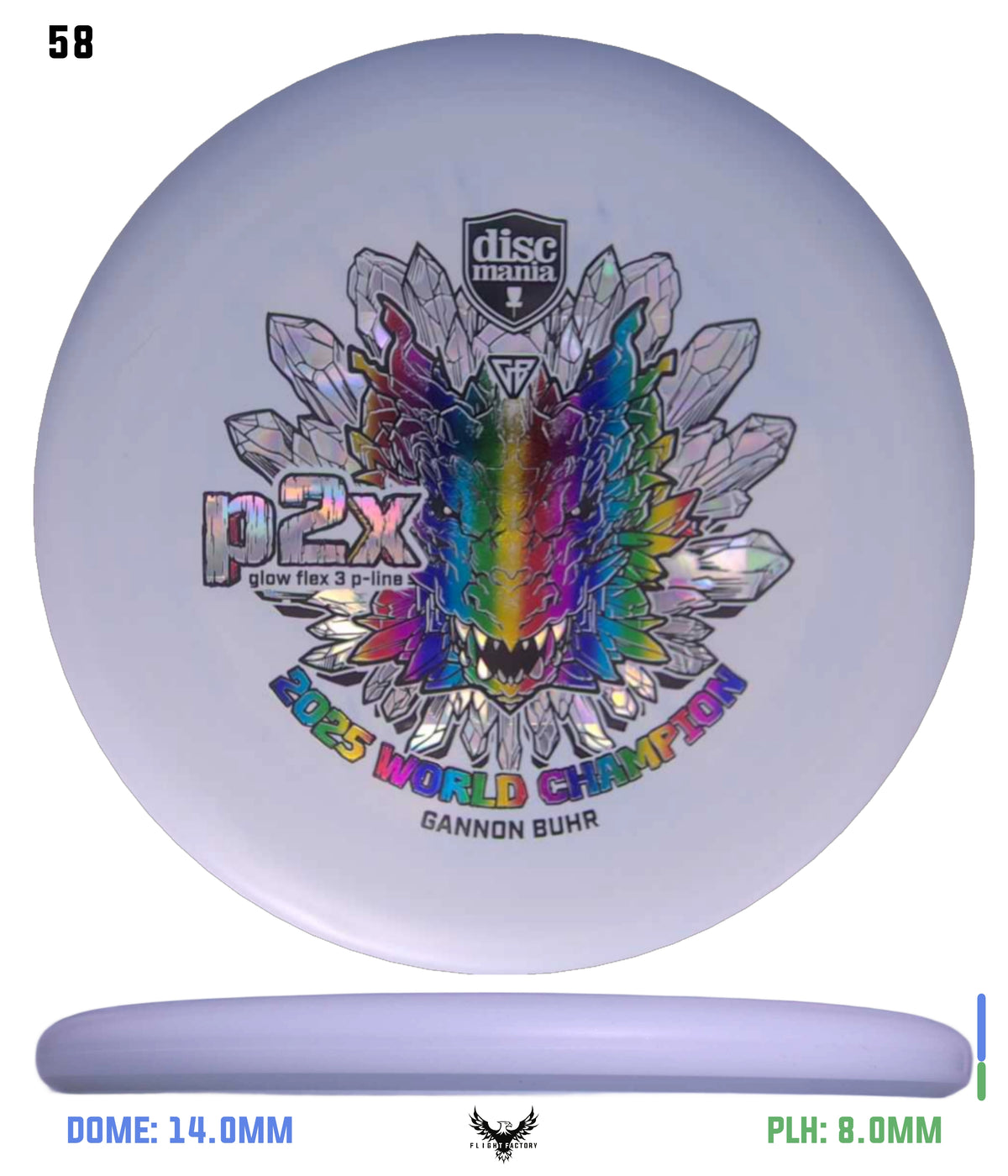 Discmania Gannon Buhr Glow Flex 3 P-Line P2x Triumph Series (2025 World Champion)