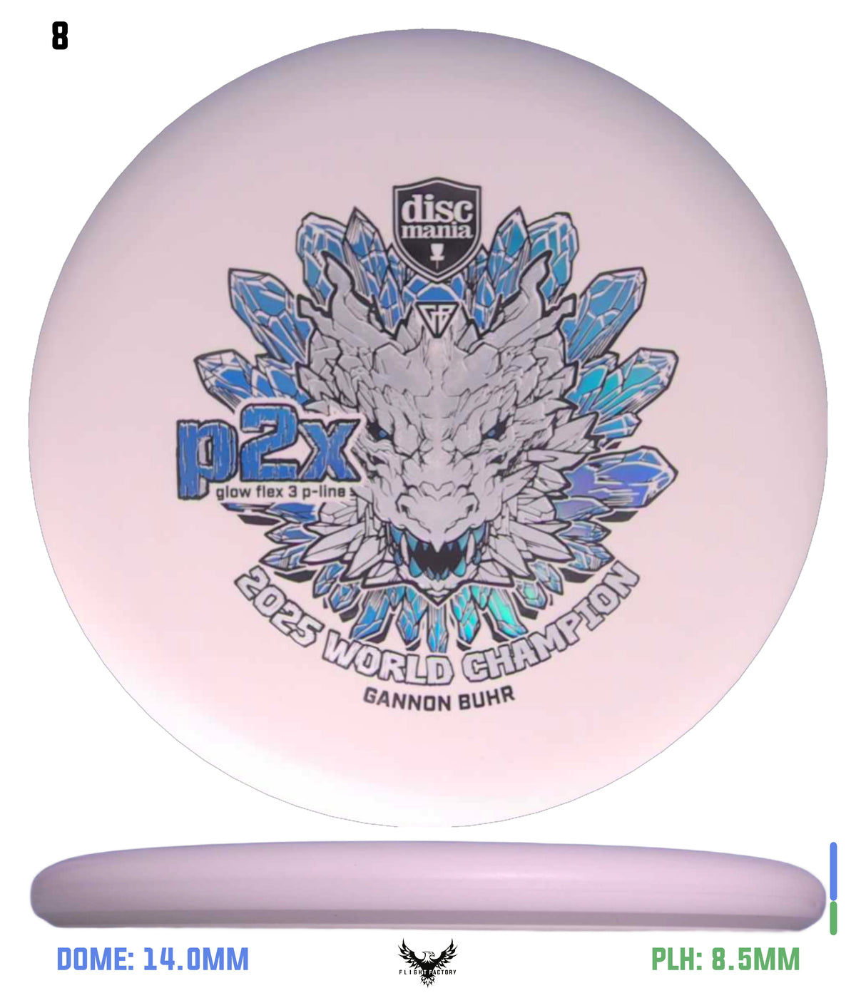 Discmania Gannon Buhr Glow Flex 3 P-Line P2x Triumph Series (2025 World Champion)