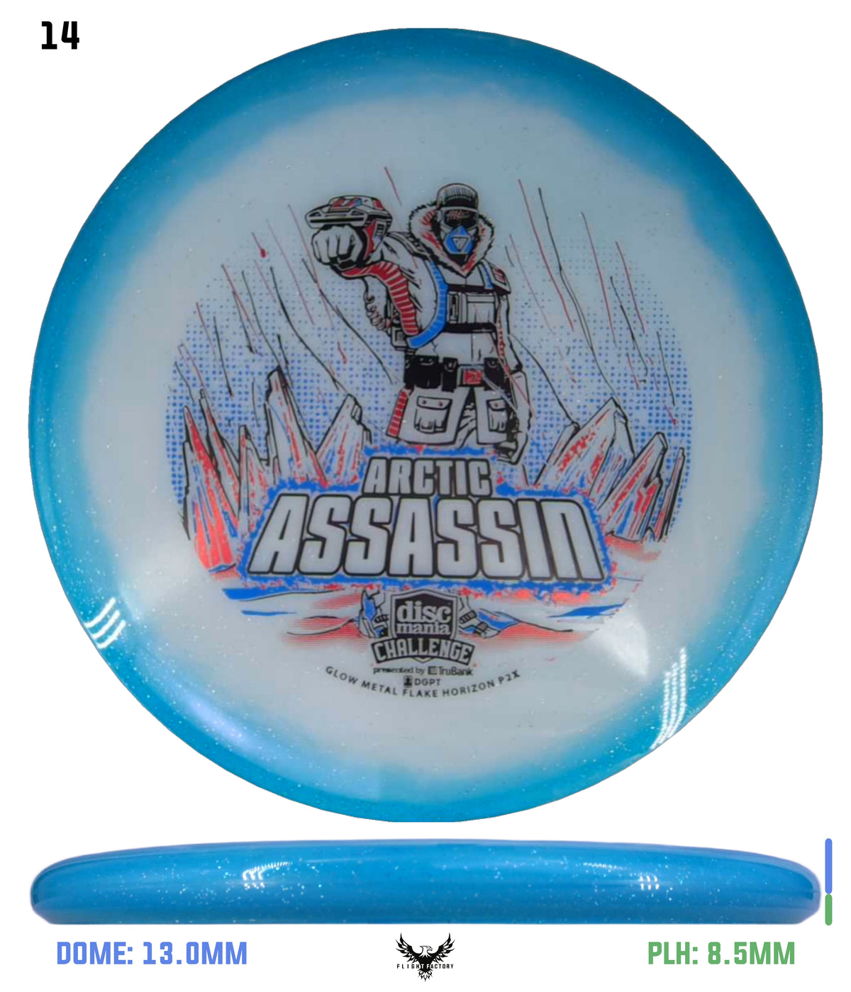 Discmania Arctic Assassin C-Line Metal Flake Horizon P2x - Discmania Challenge