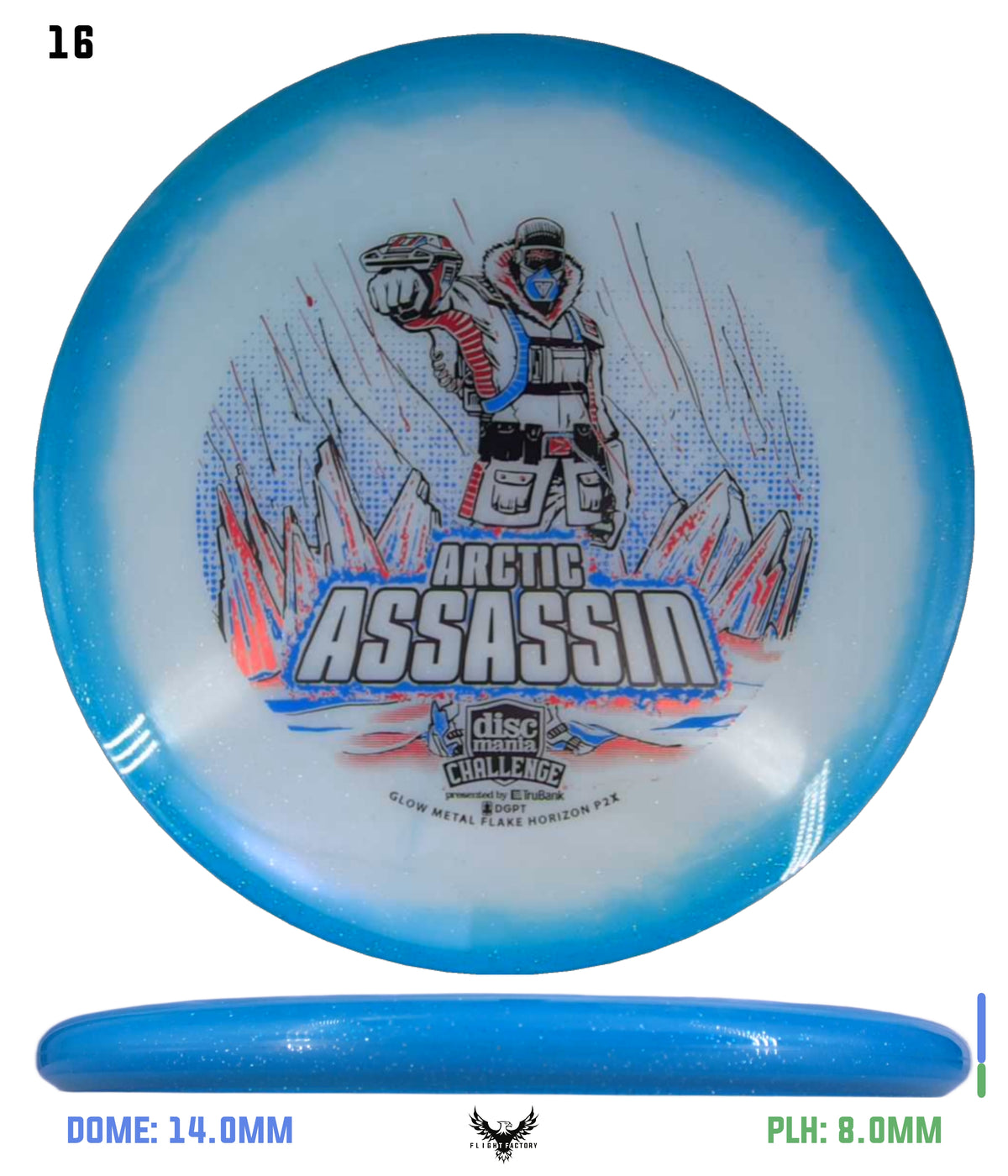 Discmania Arctic Assassin C-Line Metal Flake Horizon P2x - Discmania Challenge
