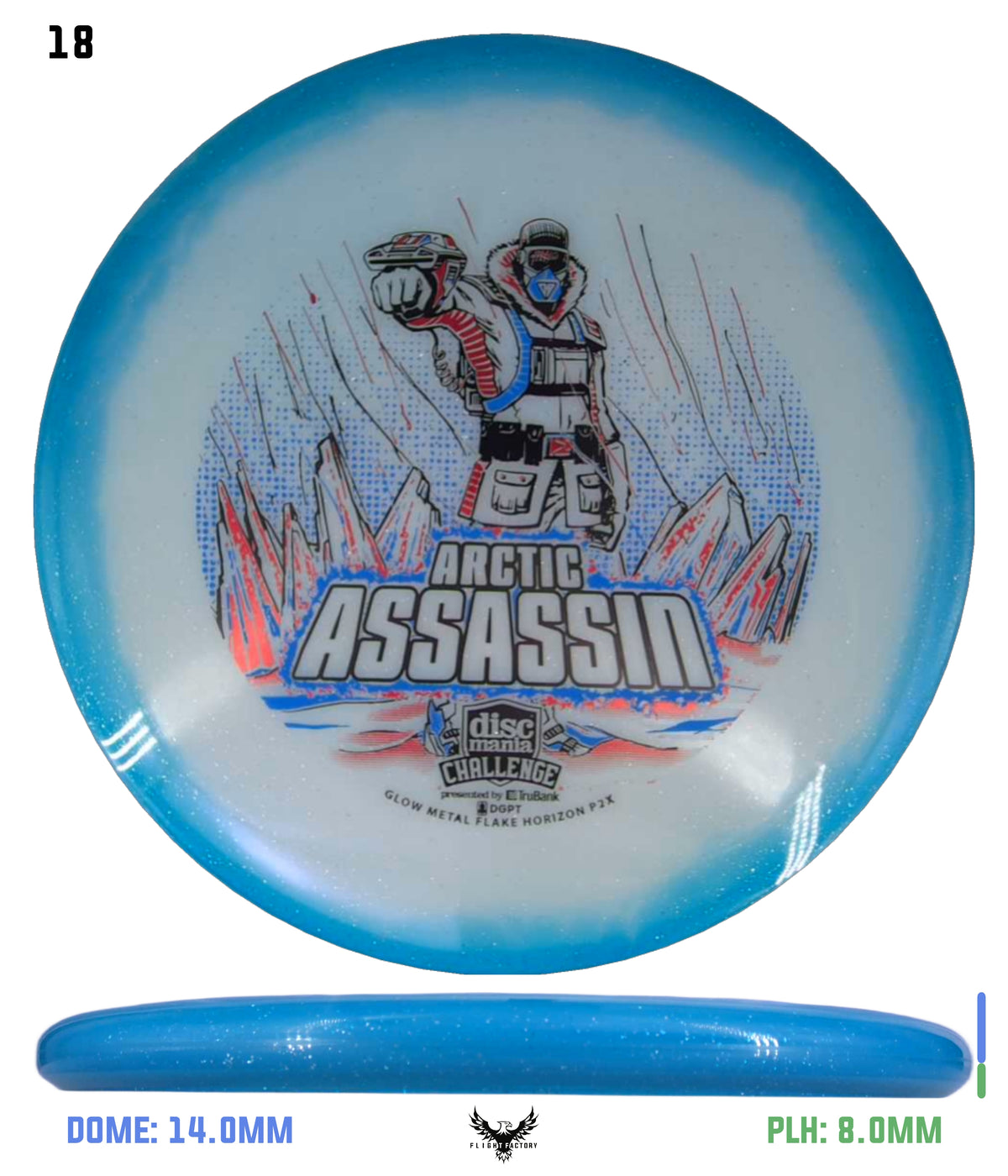 Discmania Arctic Assassin C-Line Metal Flake Horizon P2x - Discmania Challenge