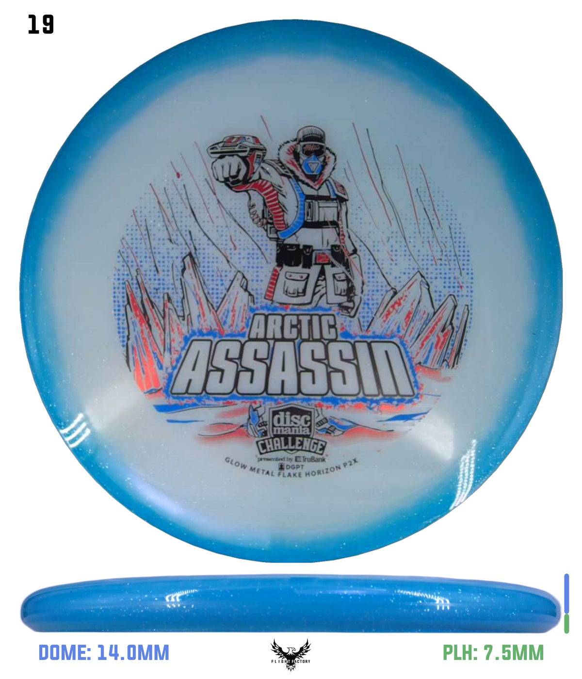 Discmania Arctic Assassin C-Line Metal Flake Horizon P2x - Discmania Challenge