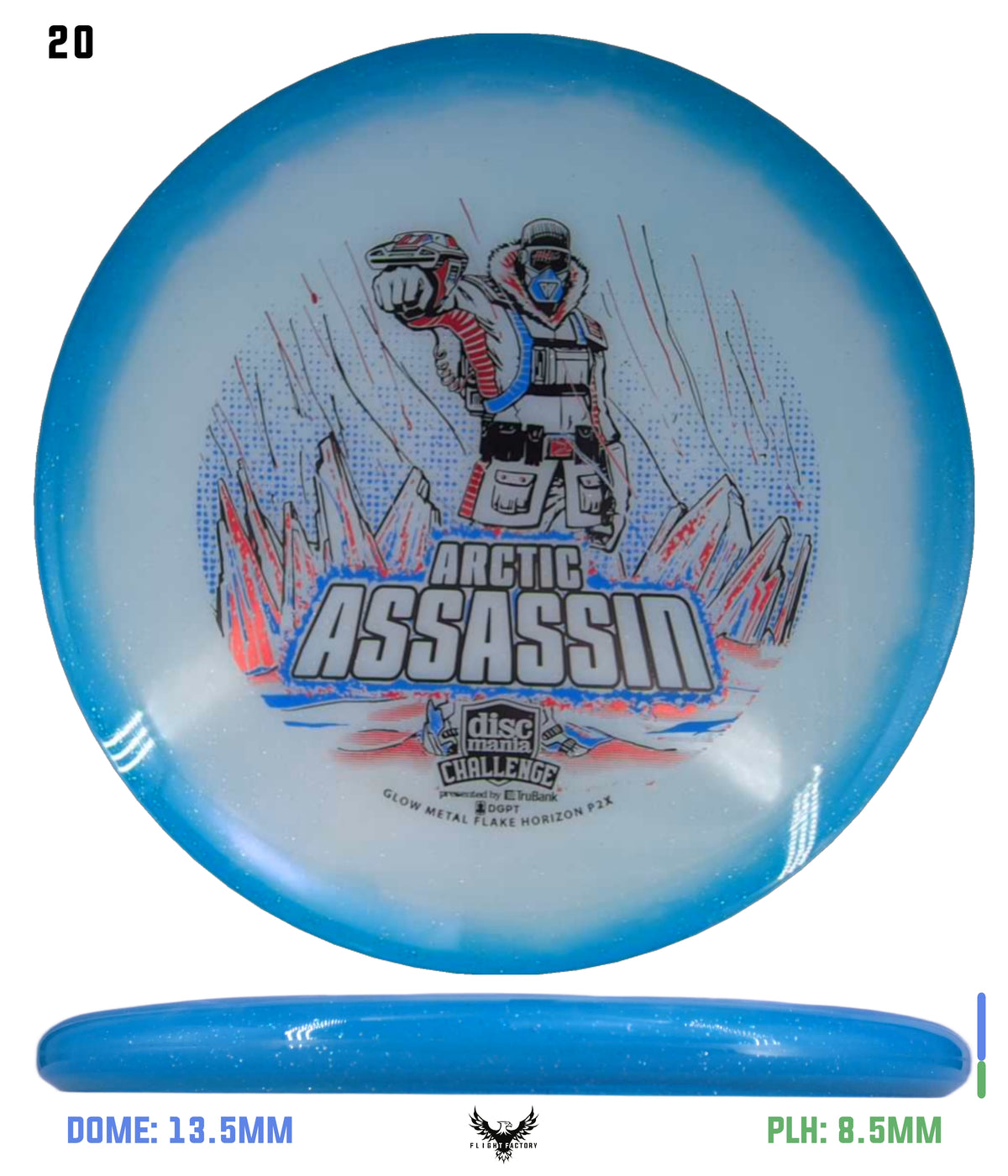 Discmania Arctic Assassin C-Line Metal Flake Horizon P2x - Discmania Challenge