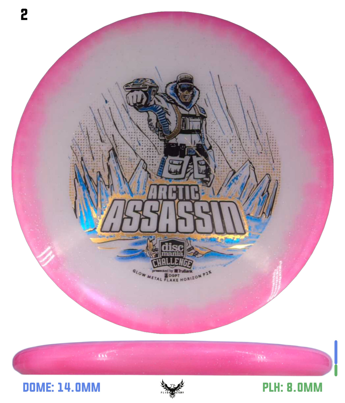 Discmania Arctic Assassin C-Line Metal Flake Horizon P2x - Discmania Challenge