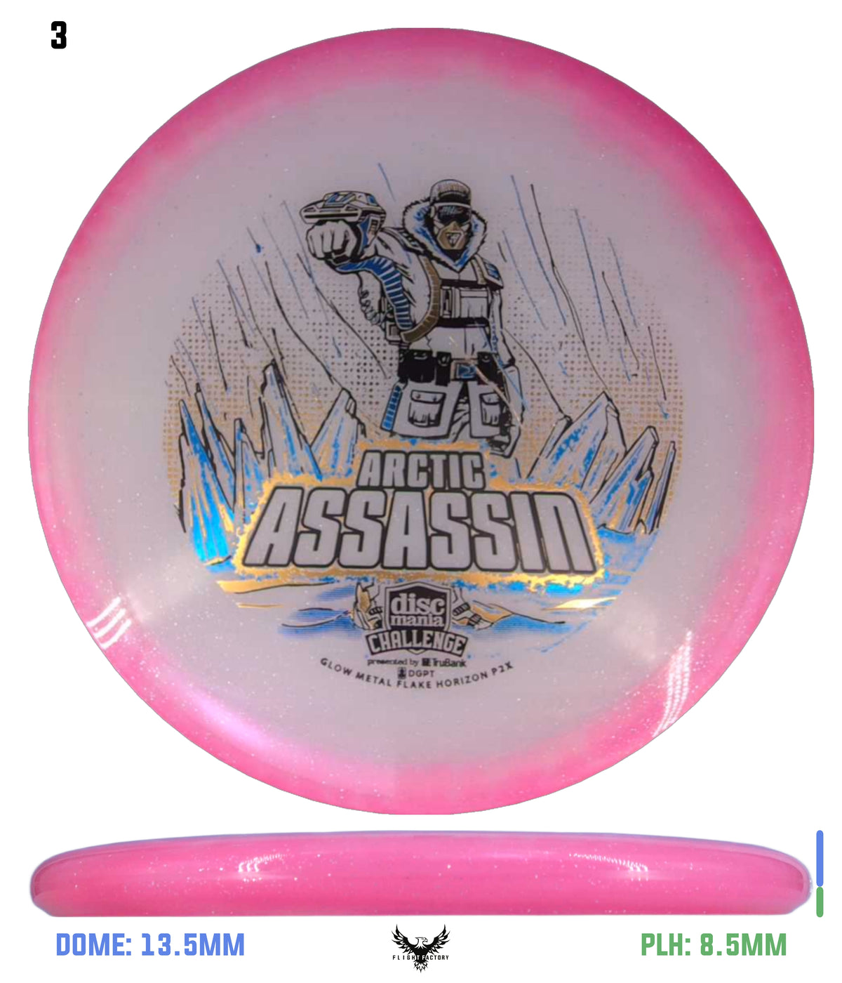 Discmania Arctic Assassin C-Line Metal Flake Horizon P2x - Discmania Challenge