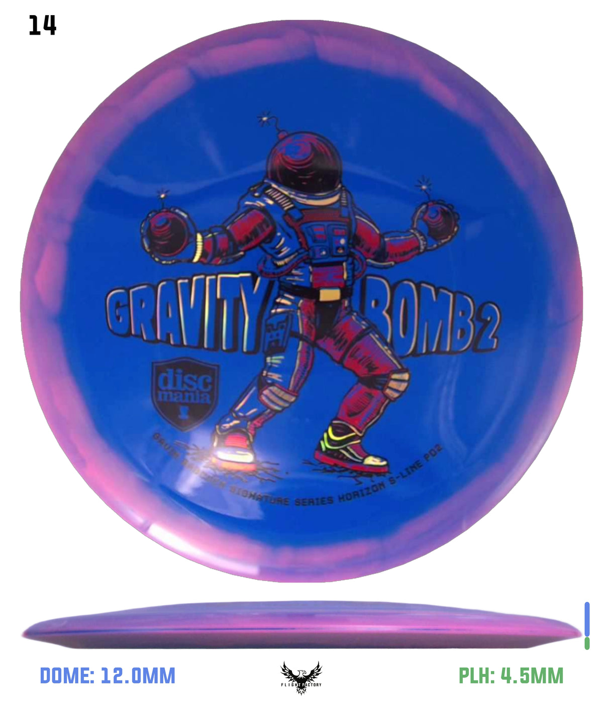 Discmania Gravity Bomb 2 Horizon S-Line PD2 - Gavin Babcock Signature Series