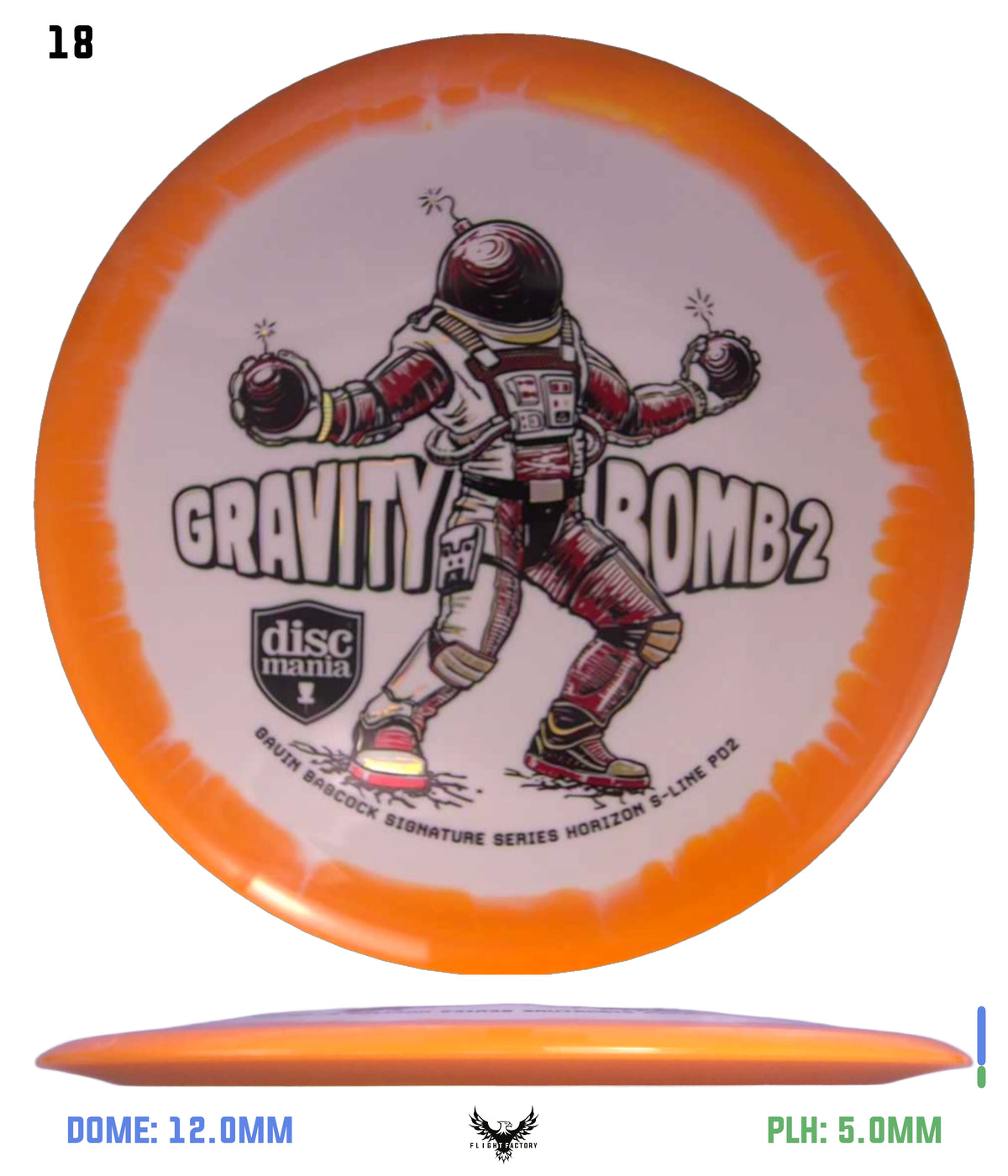 Discmania Gravity Bomb 2 Horizon S-Line PD2 - Gavin Babcock Signature Series