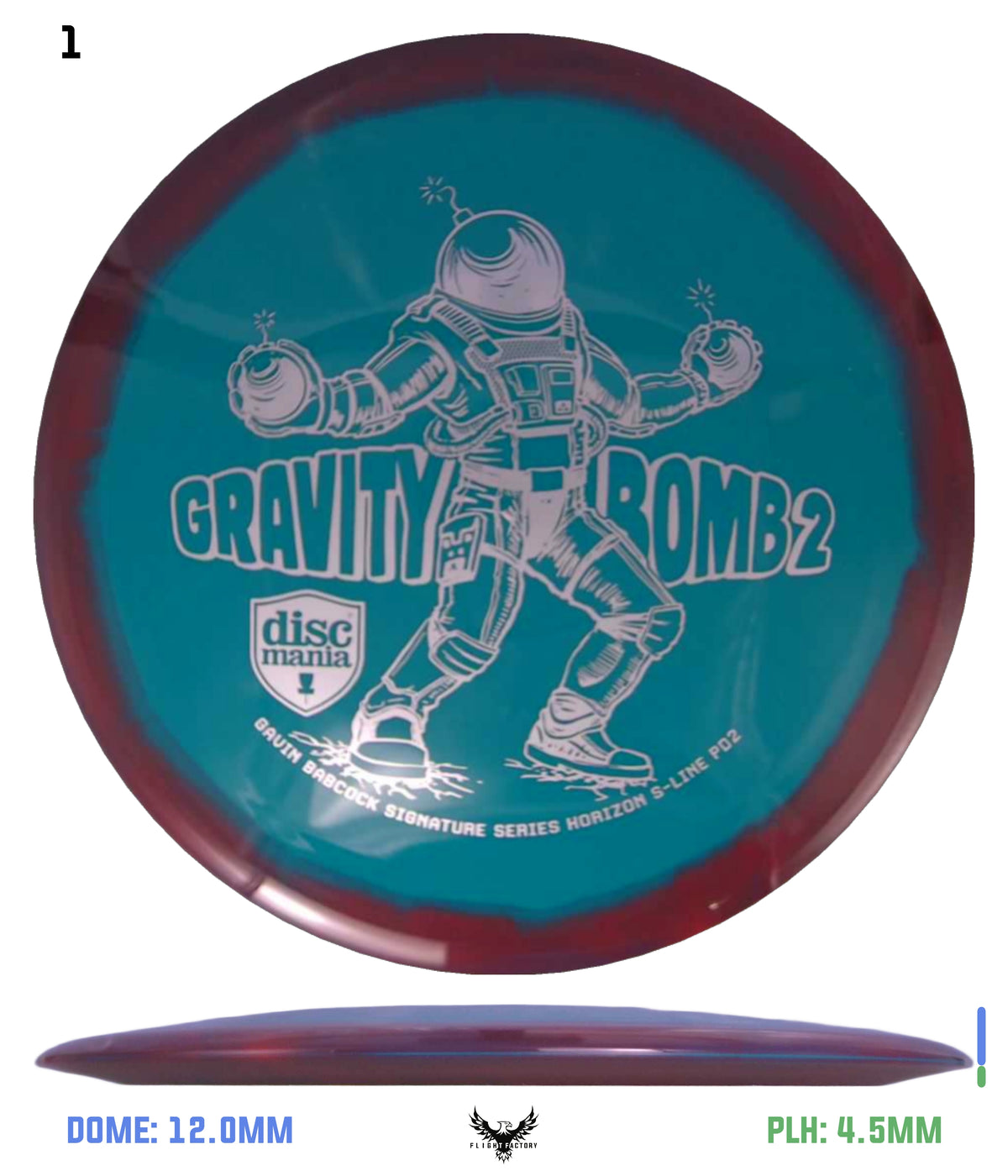 Discmania Gravity Bomb 2 Horizon S-Line PD2 - Gavin Babcock Signature Series
