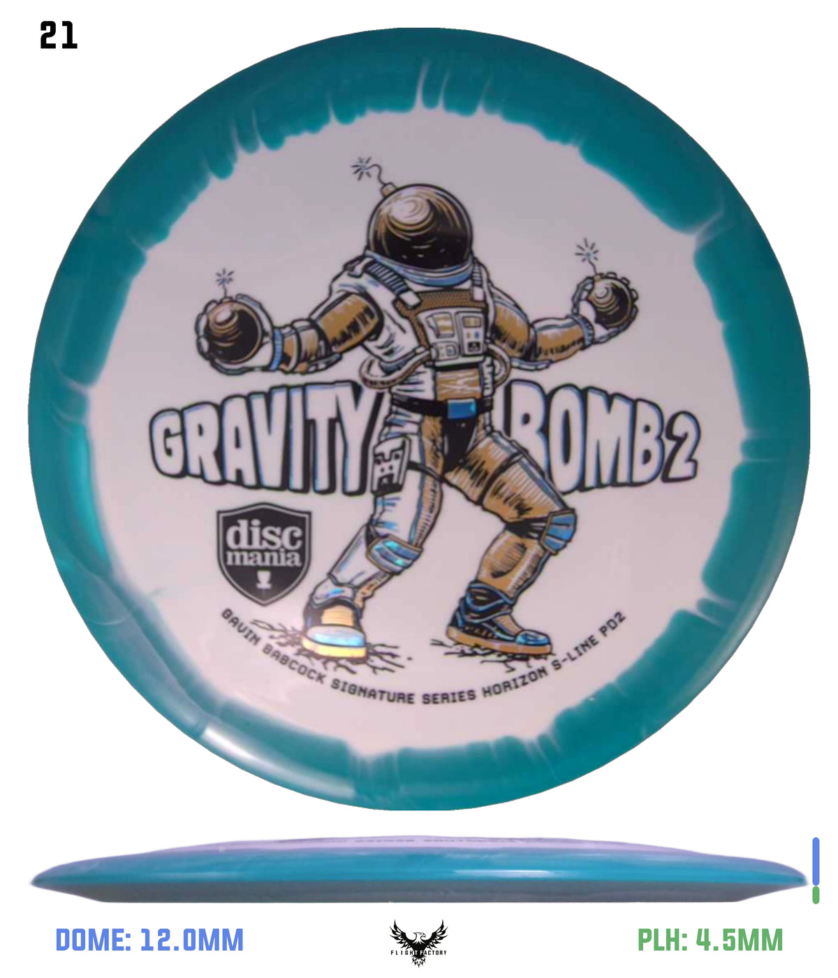 Discmania Gravity Bomb 2 Horizon S-Line PD2 - Gavin Babcock Signature Series
