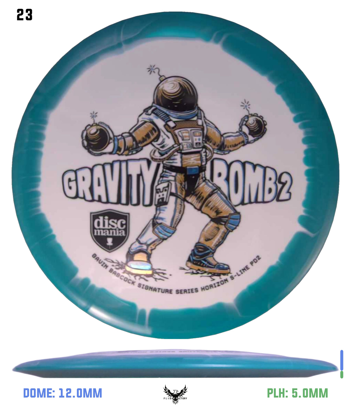 Discmania Gravity Bomb 2 Horizon S-Line PD2 - Gavin Babcock Signature Series