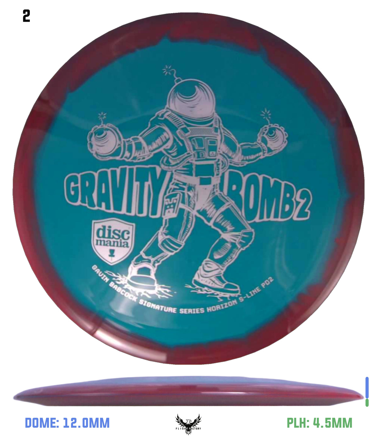 Discmania Gravity Bomb 2 Horizon S-Line PD2 - Gavin Babcock Signature Series