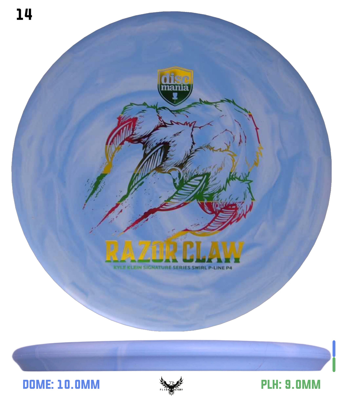 Discmania Razor Claw - Kyle Klein Signature Series Swirl Flex 2 P-Line P4