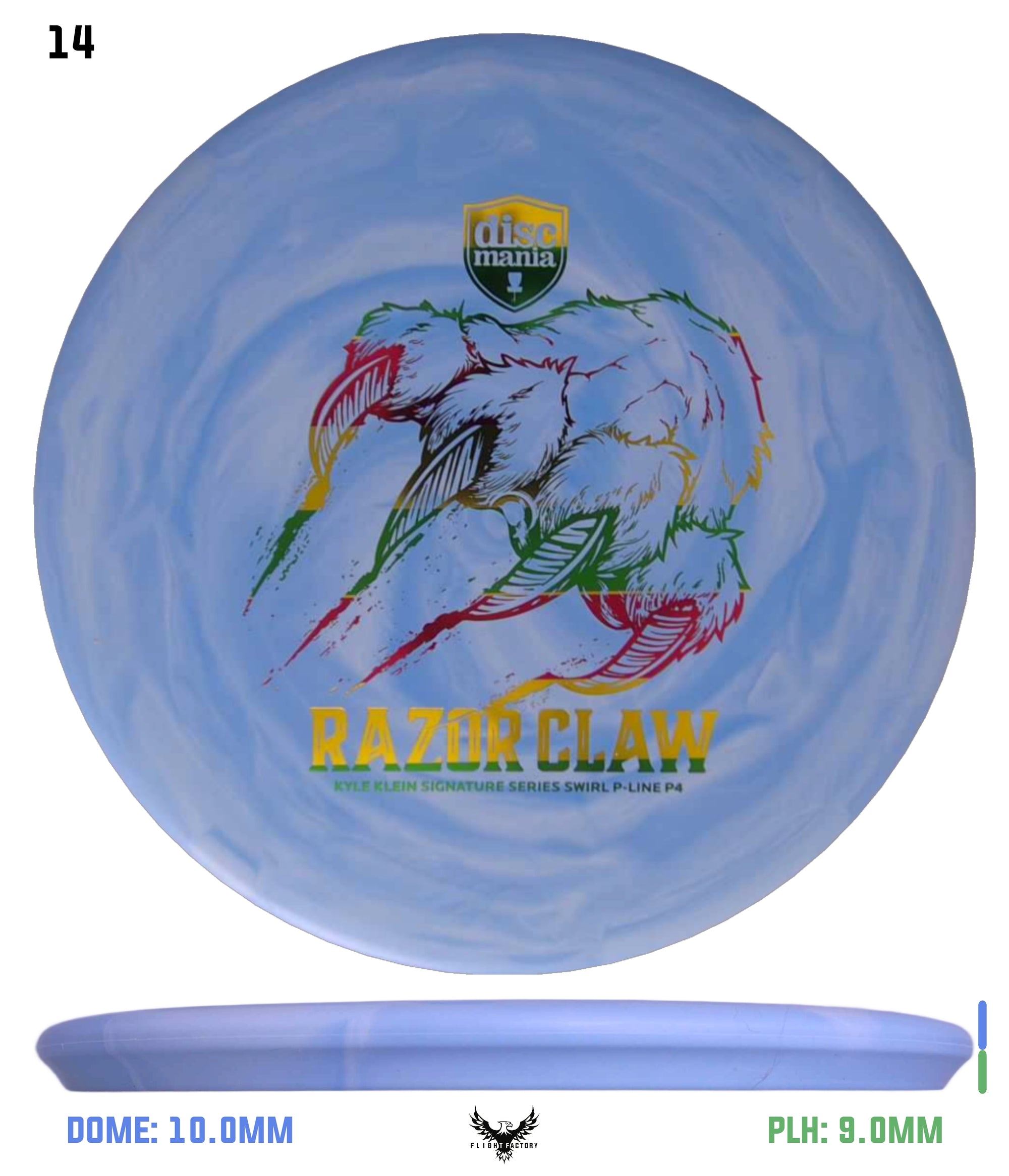 Discmania Razor Claw - Kyle Klein Signature Series Swirl Flex 2 P-Line P4