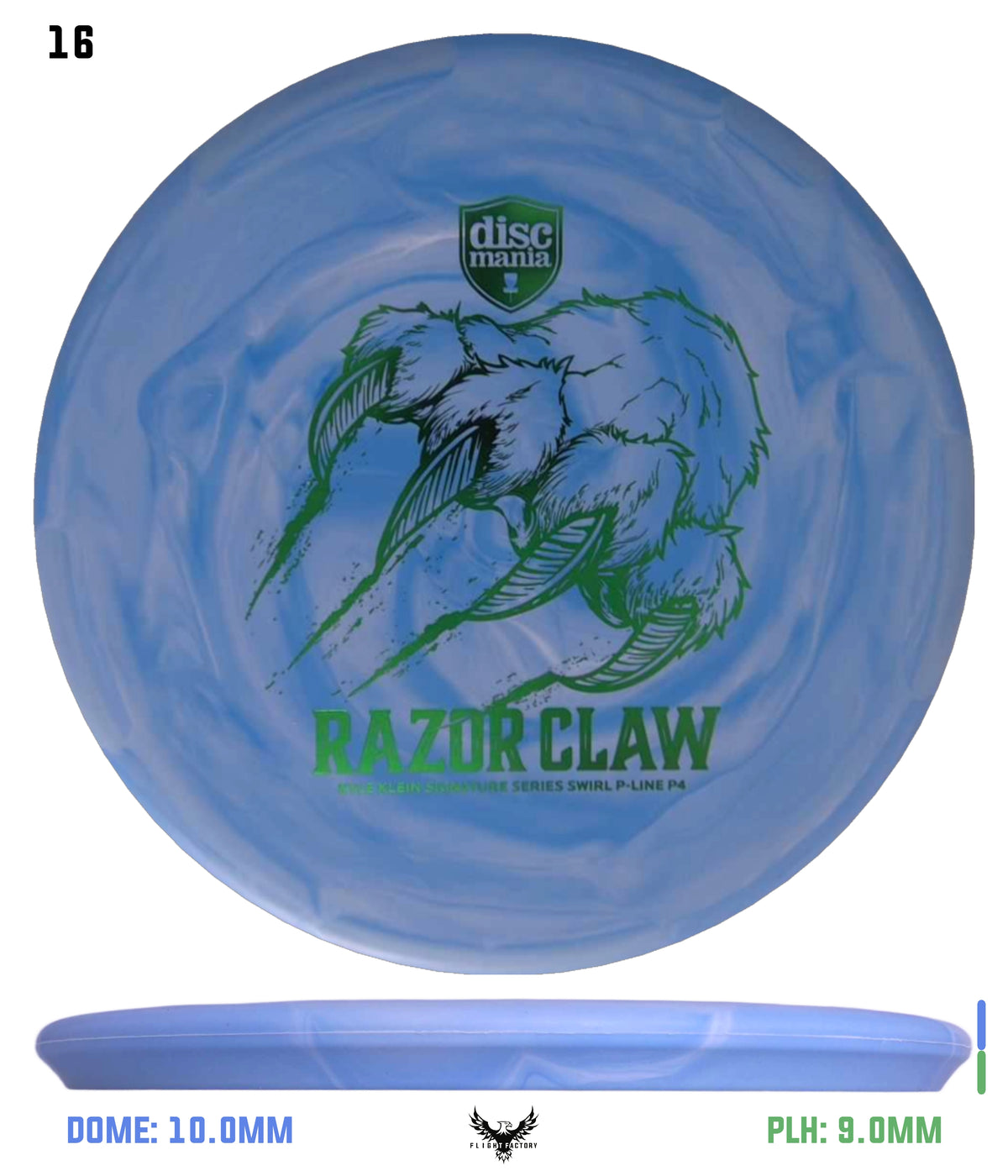 Discmania Razor Claw - Kyle Klein Signature Series Swirl Flex 2 P-Line P4