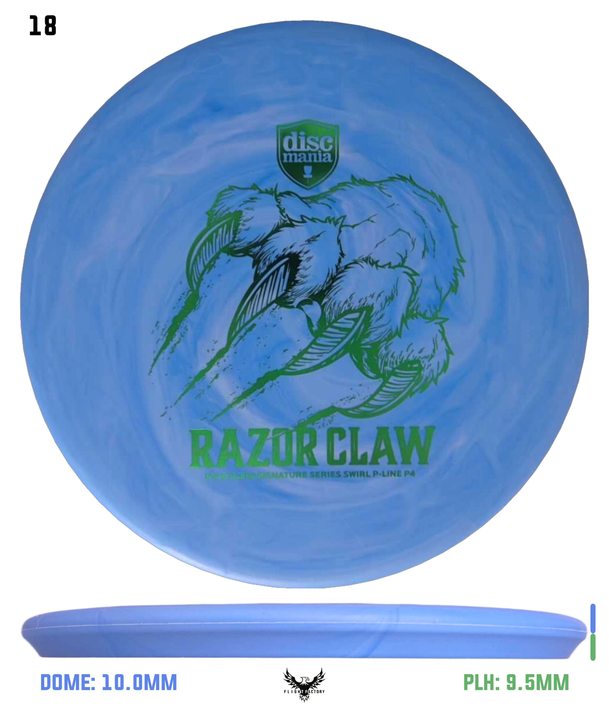Discmania Razor Claw - Kyle Klein Signature Series Swirl Flex 2 P-Line P4