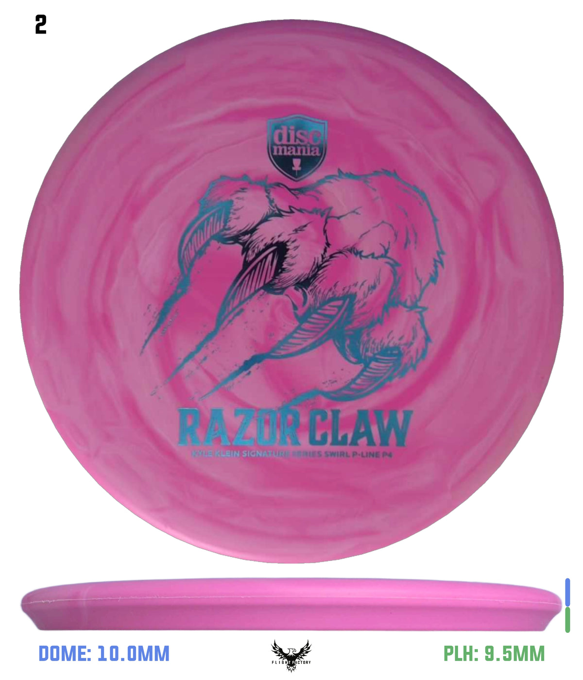 Discmania Razor Claw - Kyle Klein Signature Series Swirl Flex 2 P-Line P4