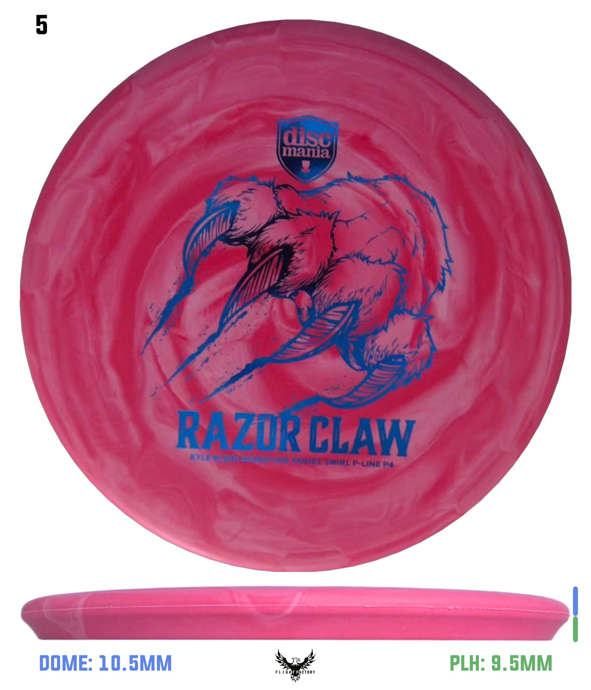 Discmania Razor Claw - Kyle Klein Signature Series Swirl Flex 2 P-Line P4