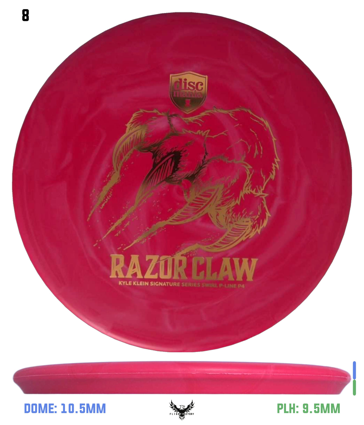 Discmania Razor Claw - Kyle Klein Signature Series Swirl Flex 2 P-Line P4