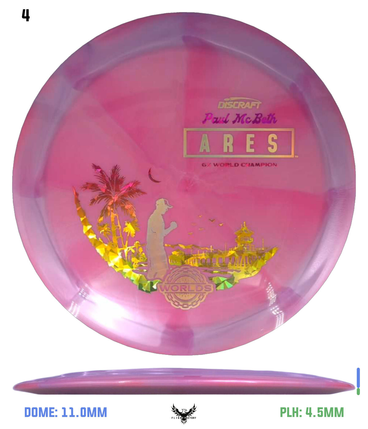Discraft Titanium Swirl Ares, Paul McBeth 6x – Detroit 2026 Worlds