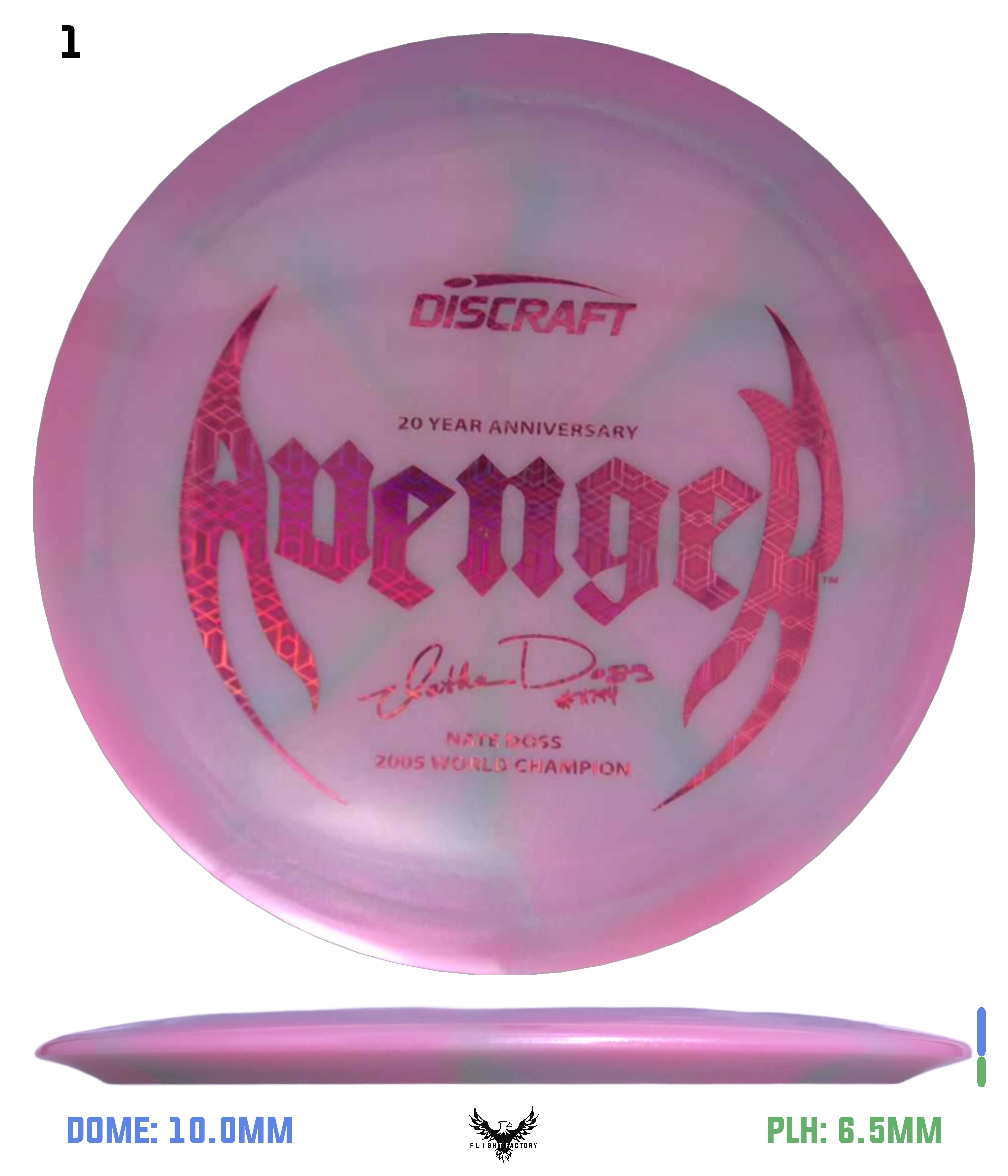 Discraft Colorshift Z Avenger - Nate Doss 2005 World