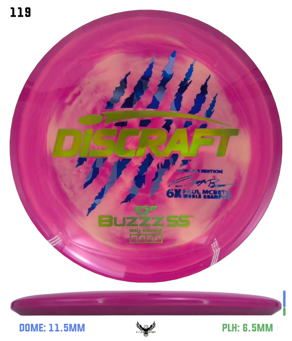 Discraft Paul McBeth 6 Claw ESP Buzzz SS - 2026 Worlds Edition