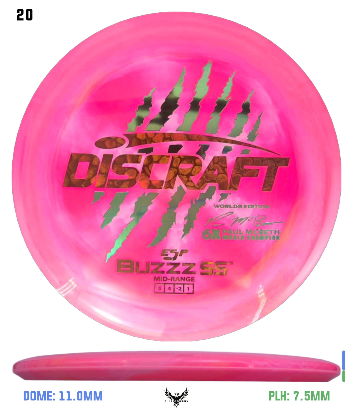 Discraft Paul McBeth 6 Claw ESP Buzzz SS - 2026 Worlds Edition