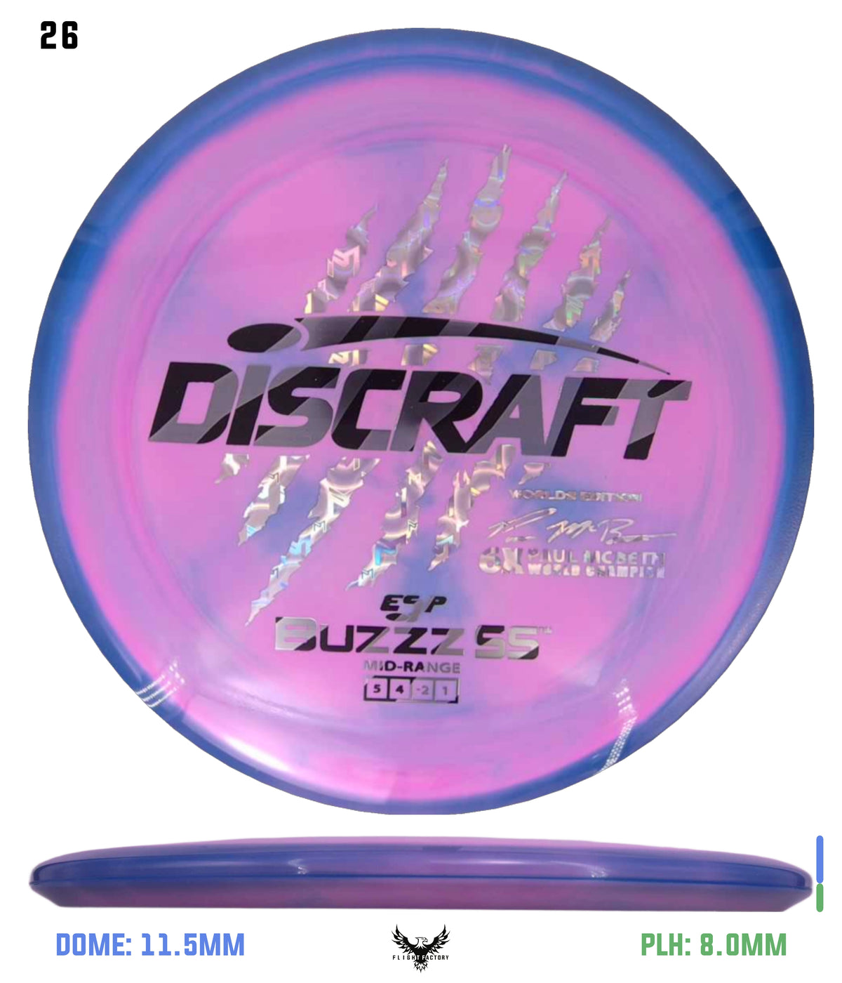 Discraft Paul McBeth 6 Claw ESP Buzzz SS - 2026 Worlds Edition