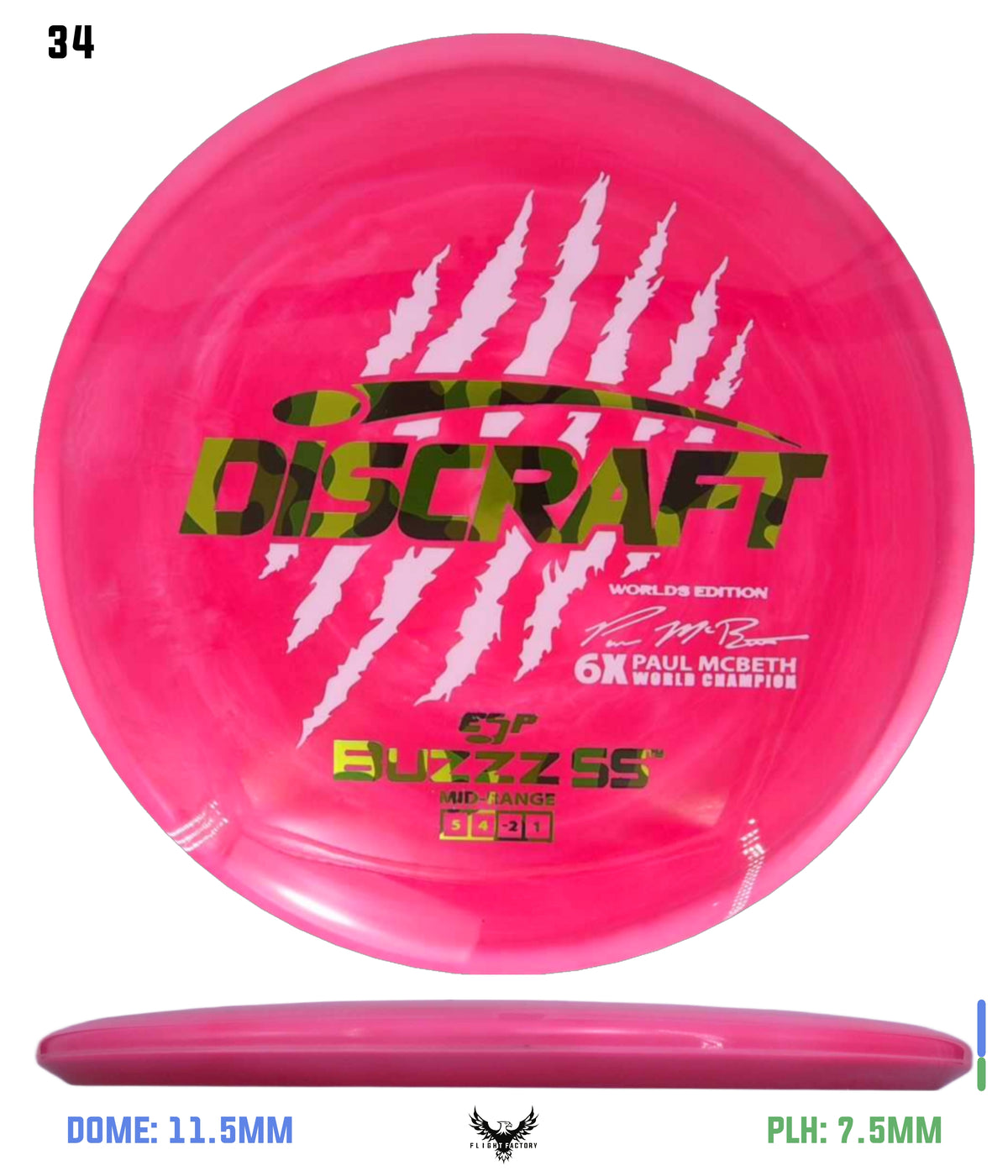 Discraft Paul McBeth 6 Claw ESP Buzzz SS - 2026 Worlds Edition