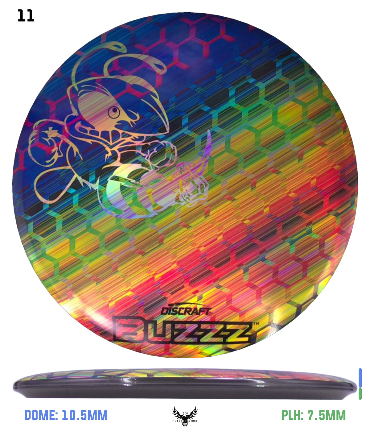 Discraft ESP Full Foil Supercolor Buzzz - Buzzz Honeycomb