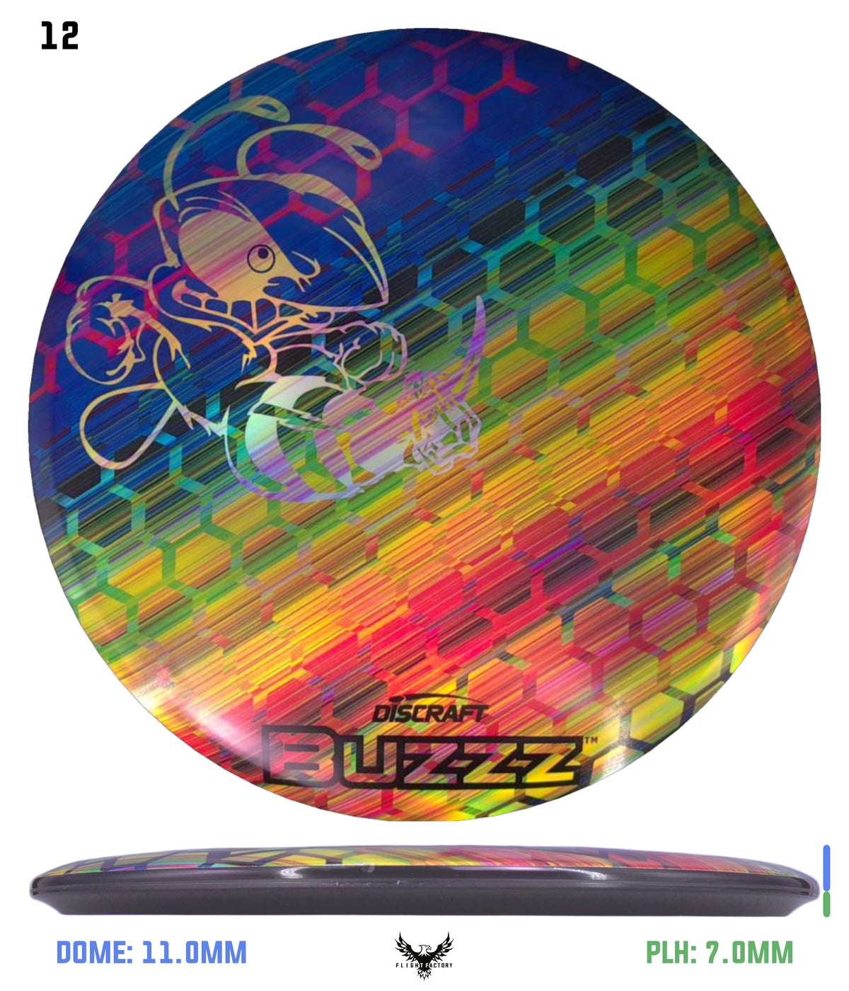 Discraft ESP Full Foil Supercolor Buzzz - Buzzz Honeycomb