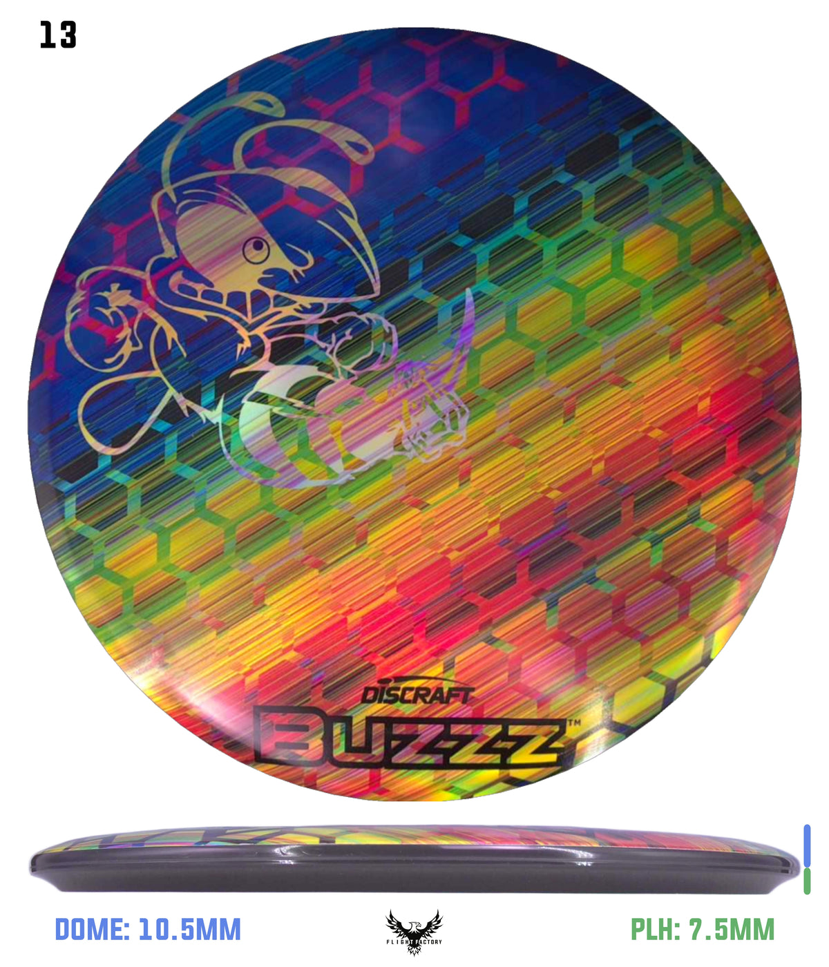Discraft ESP Full Foil Supercolor Buzzz - Buzzz Honeycomb