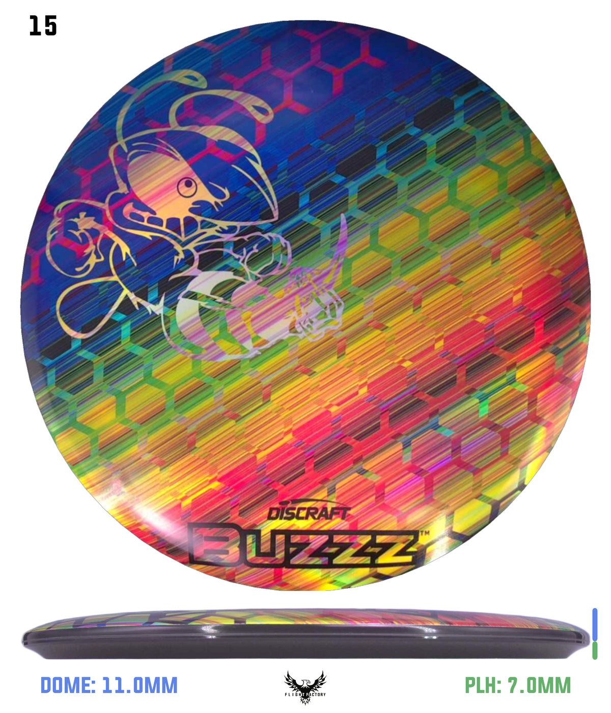 Discraft ESP Full Foil Supercolor Buzzz - Buzzz Honeycomb