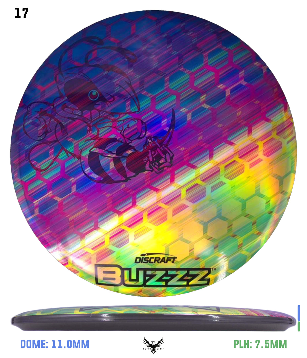 Discraft ESP Full Foil Supercolor Buzzz - Buzzz Honeycomb