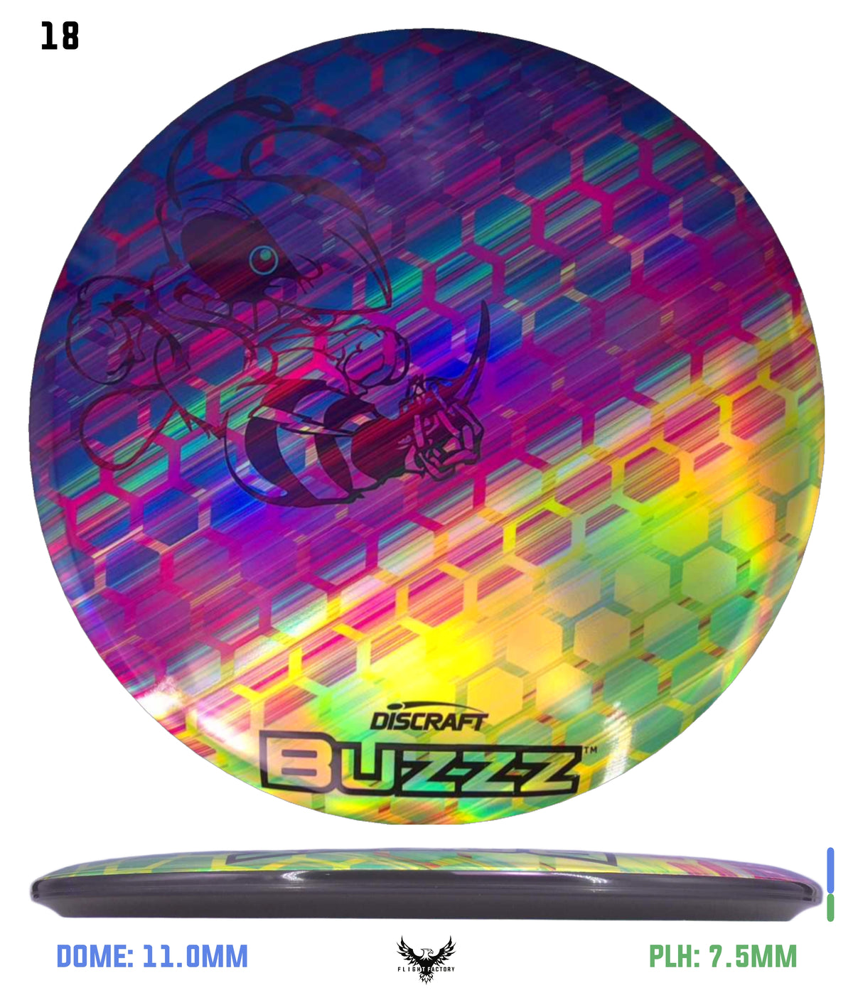 Discraft ESP Full Foil Supercolor Buzzz - Buzzz Honeycomb