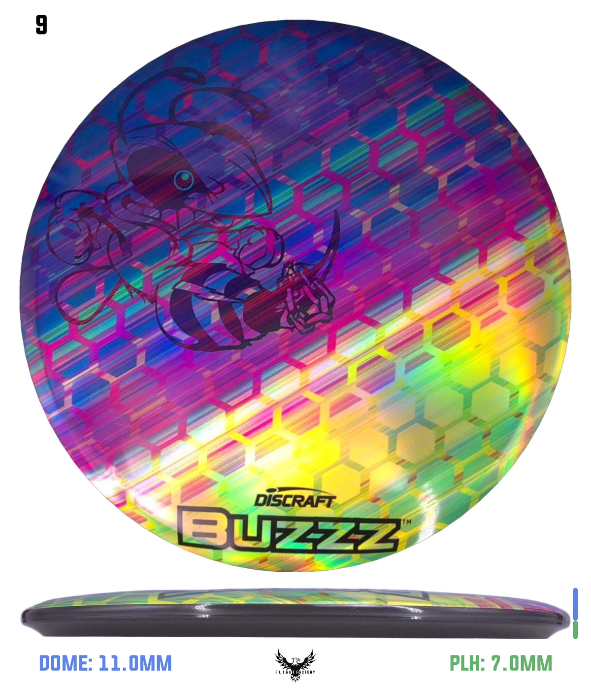 Discraft ESP Full Foil Supercolor Buzzz - Buzzz Honeycomb