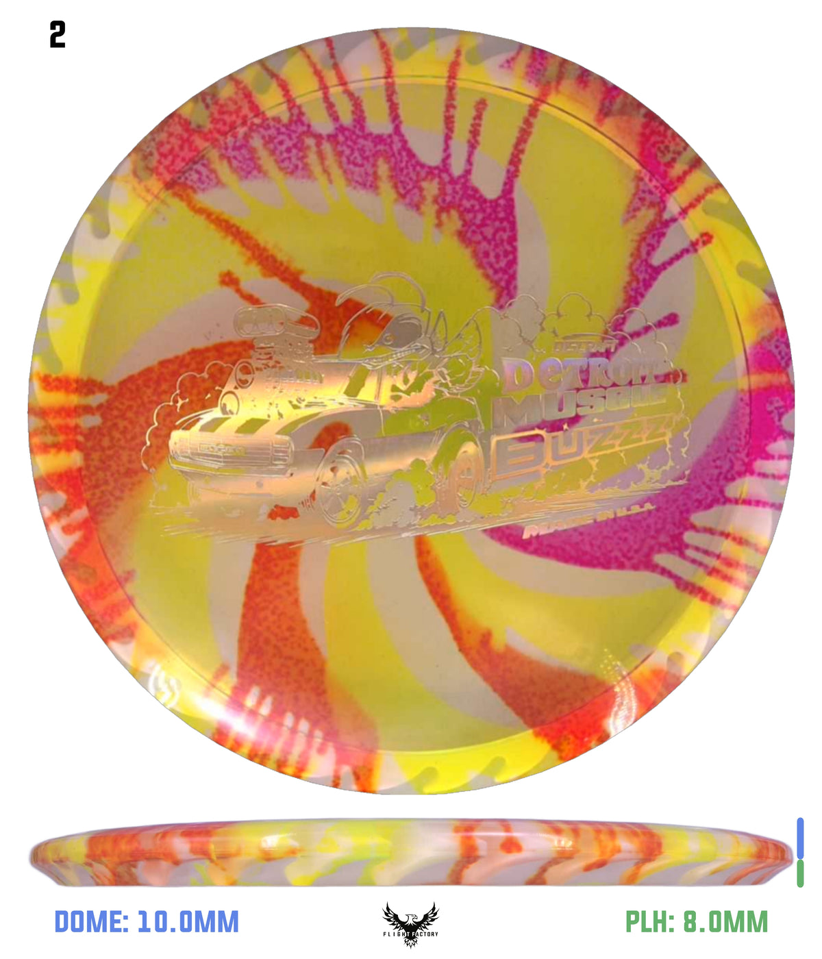 Discraft Ledgestone FlyDye FuZed Buzzz - Detroit Muscle