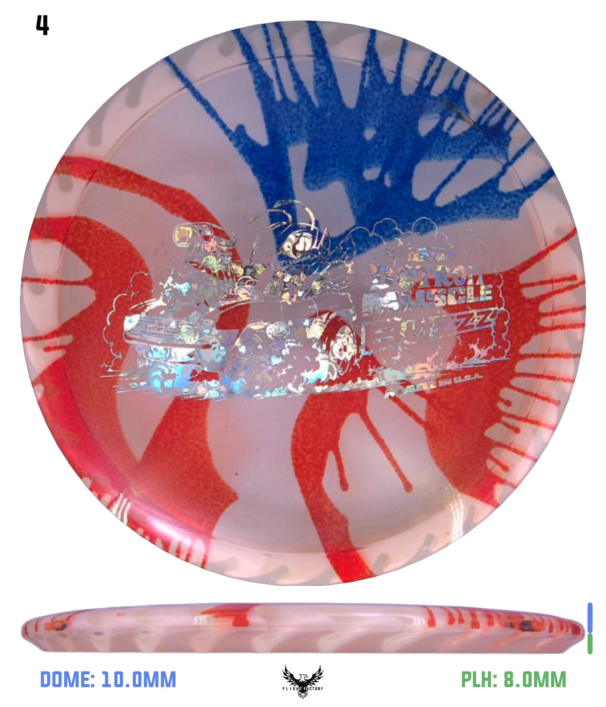 Discraft Ledgestone FlyDye FuZed Buzzz - Detroit Muscle