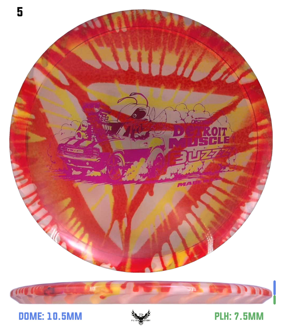 Discraft Ledgestone FlyDye FuZed Buzzz - Detroit Muscle