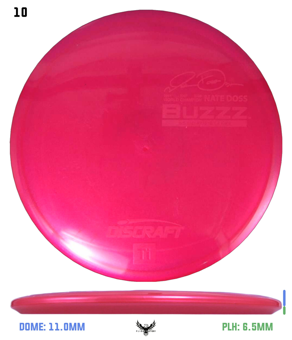 Discraft Nate Doss Solid Titanium Buzzz - Detroit 26
