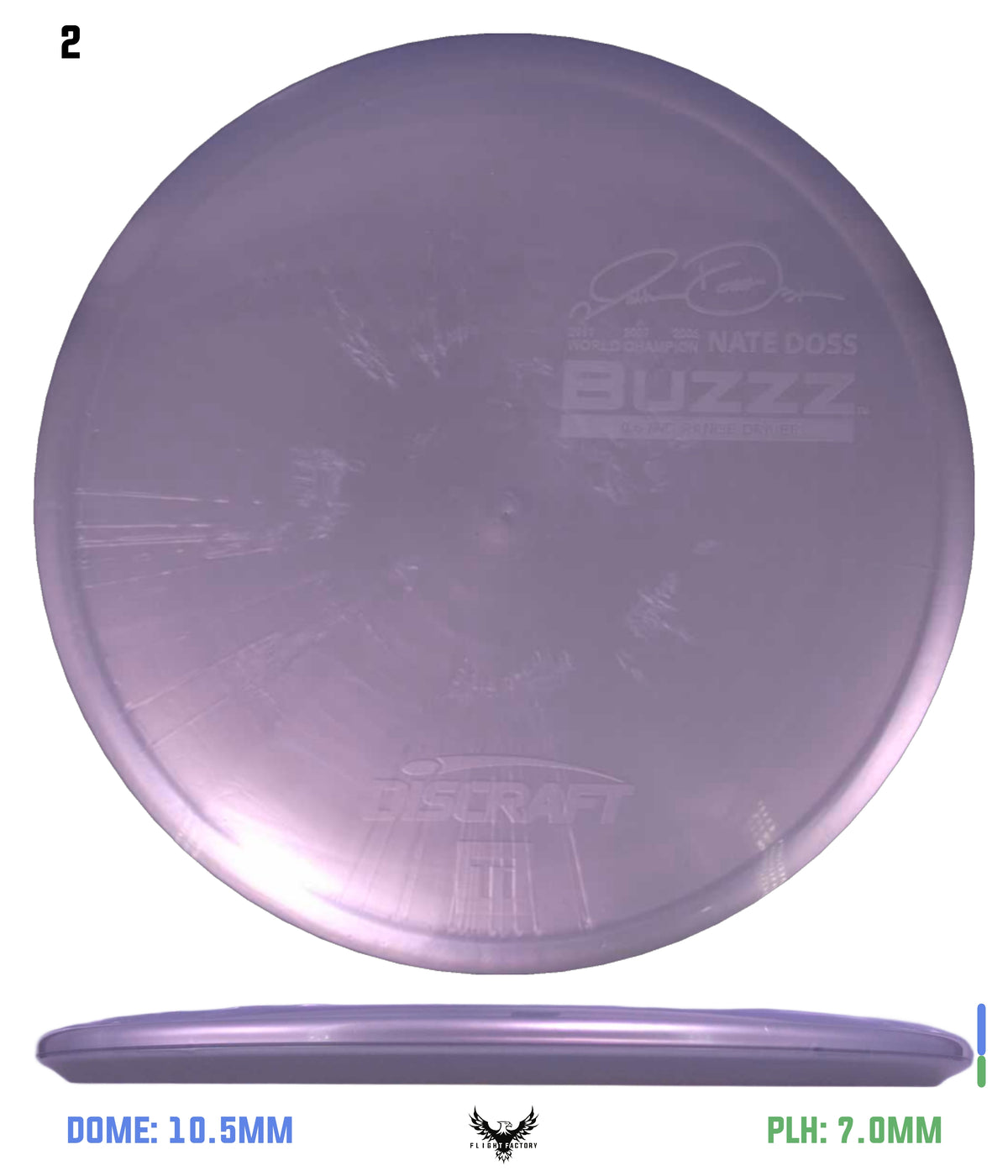 Discraft Nate Doss Solid Titanium Buzzz - Detroit 26