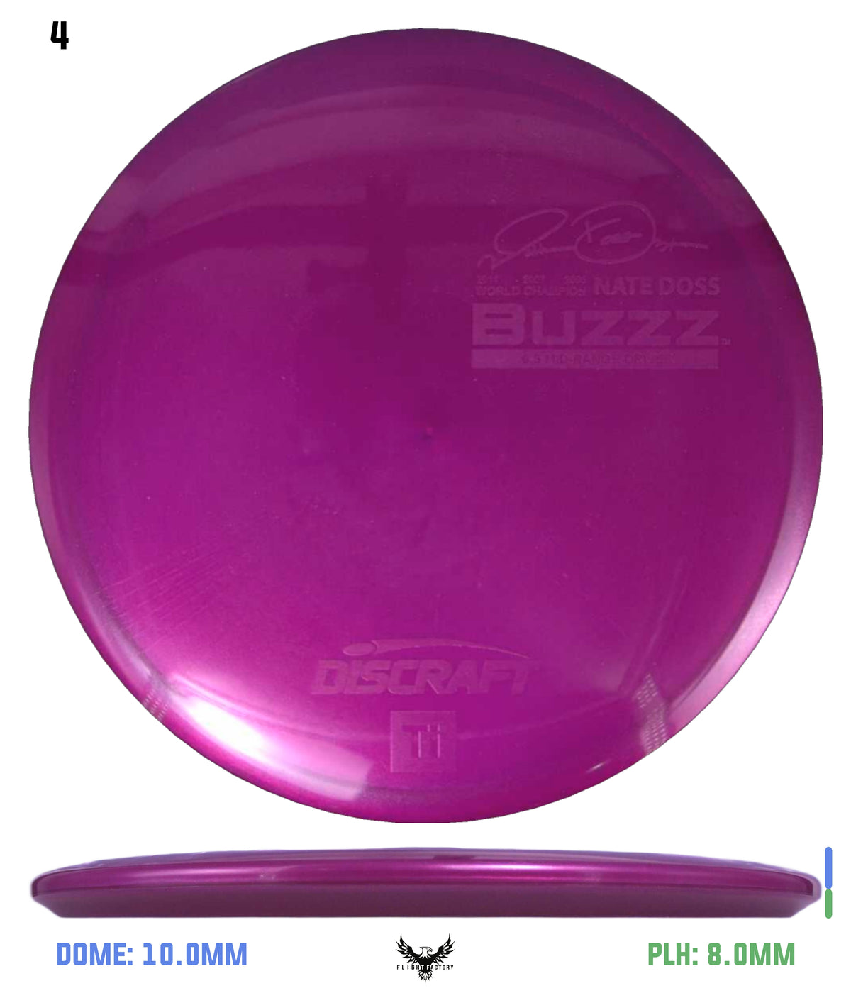 Discraft Nate Doss Solid Titanium Buzzz - Detroit 26