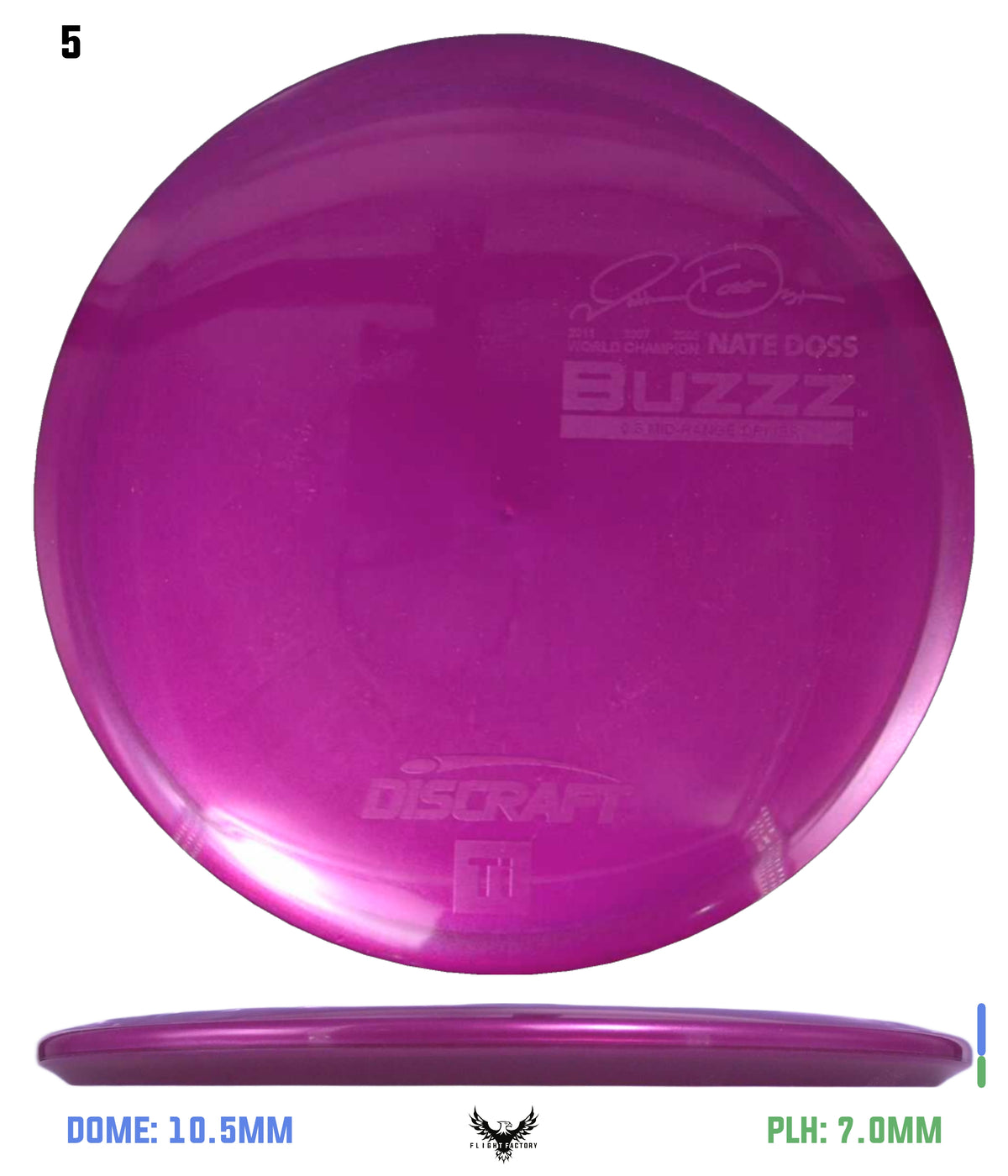 Discraft Nate Doss Solid Titanium Buzzz - Detroit 26
