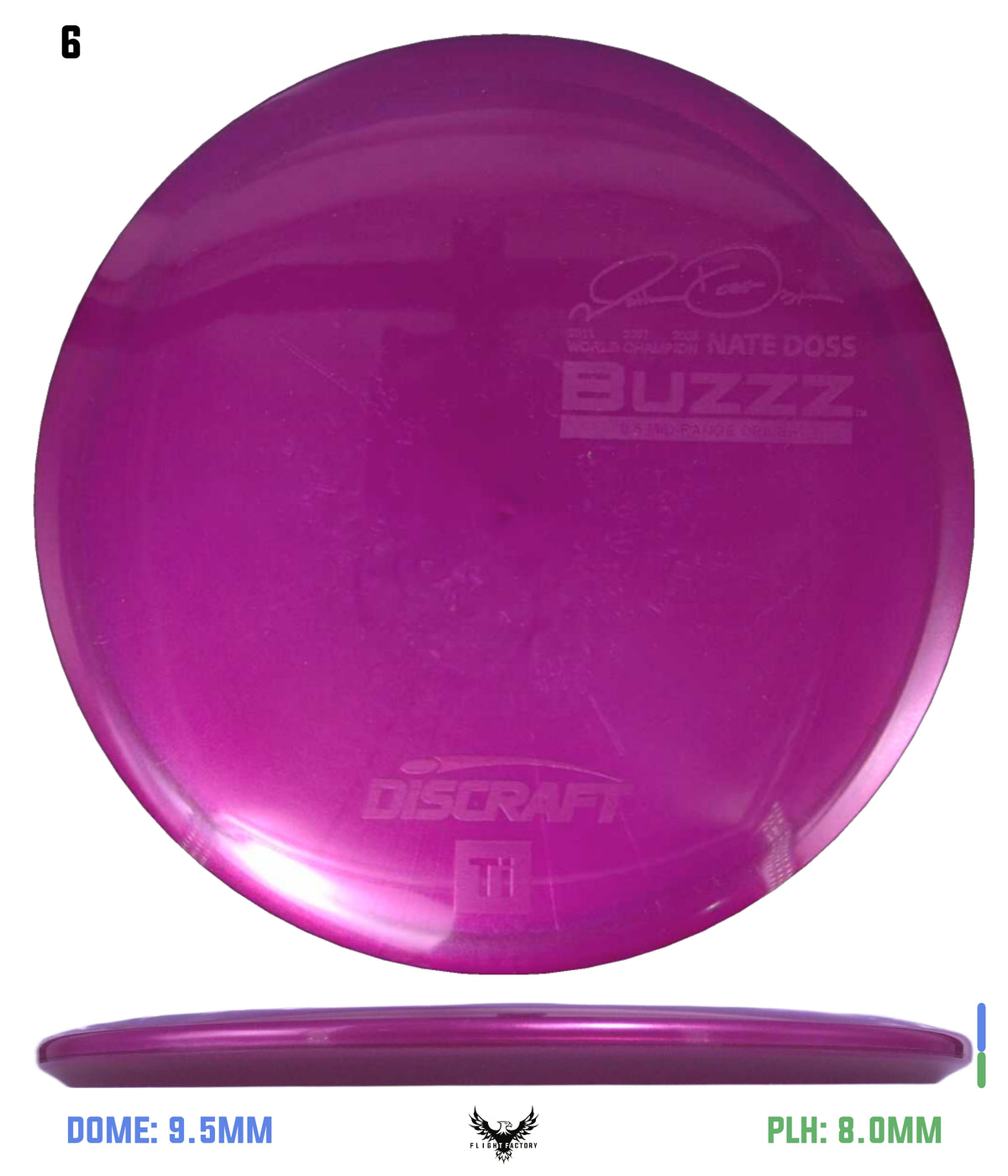 Discraft Nate Doss Solid Titanium Buzzz - Detroit 26