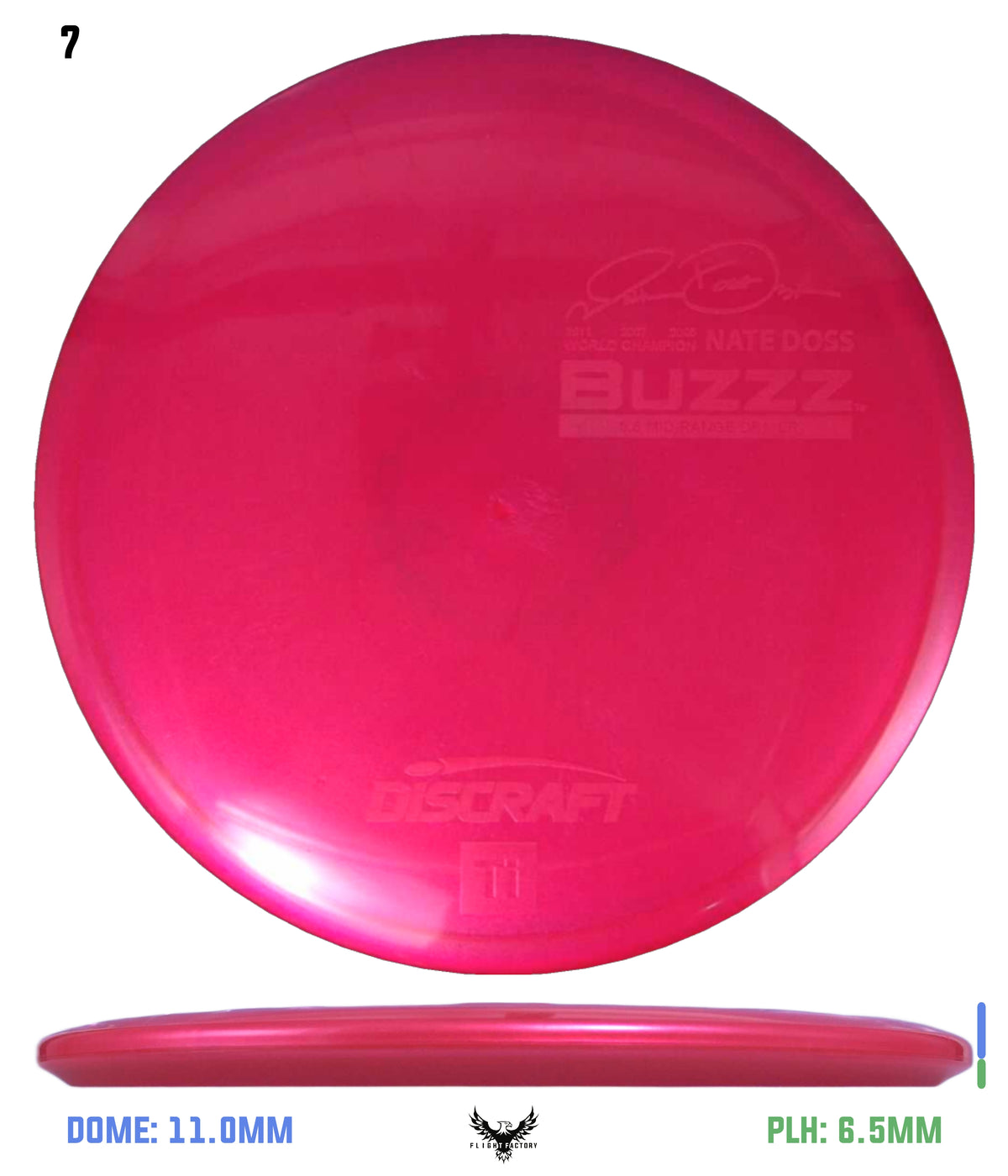 Discraft Nate Doss Solid Titanium Buzzz - Detroit 26