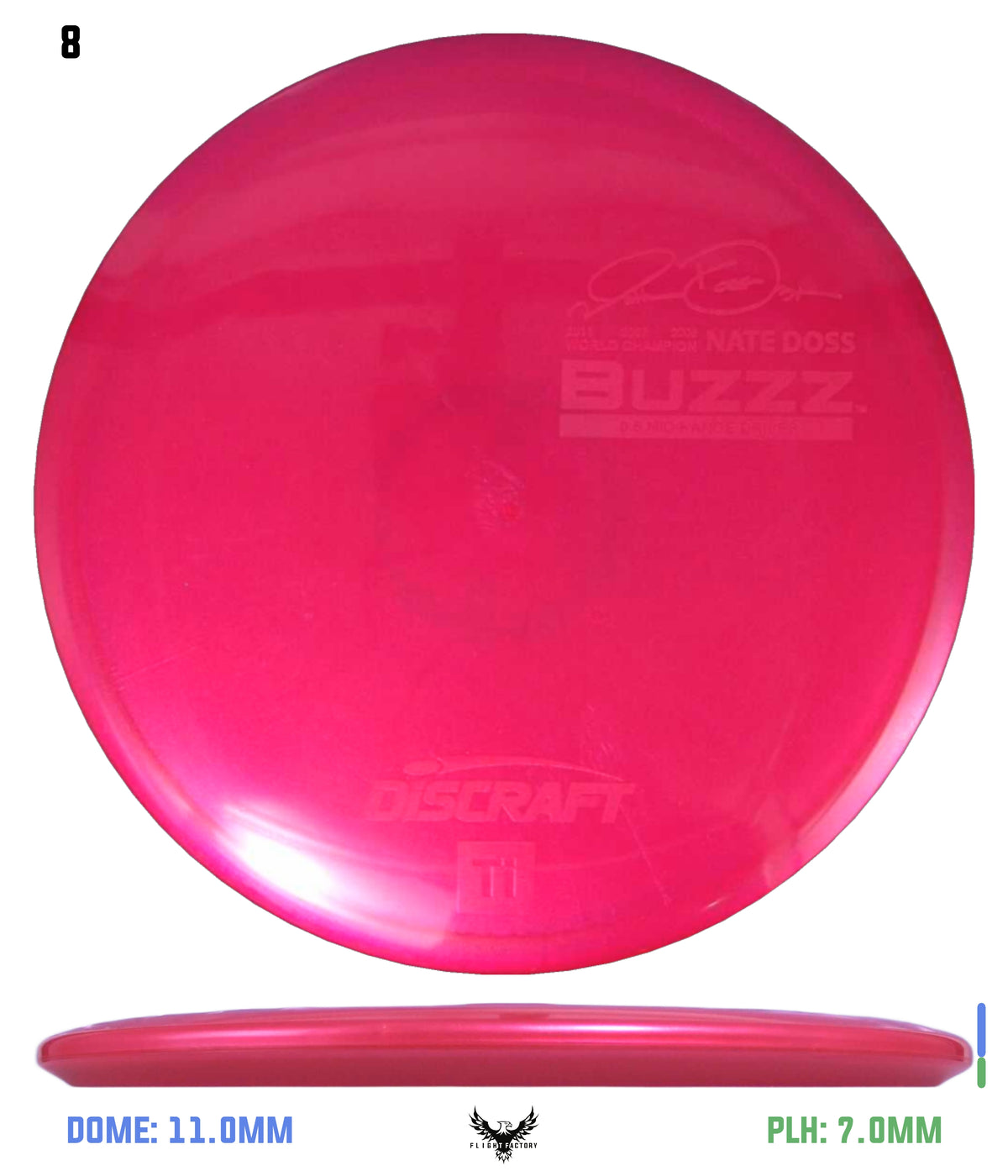 Discraft Nate Doss Solid Titanium Buzzz - Detroit 26