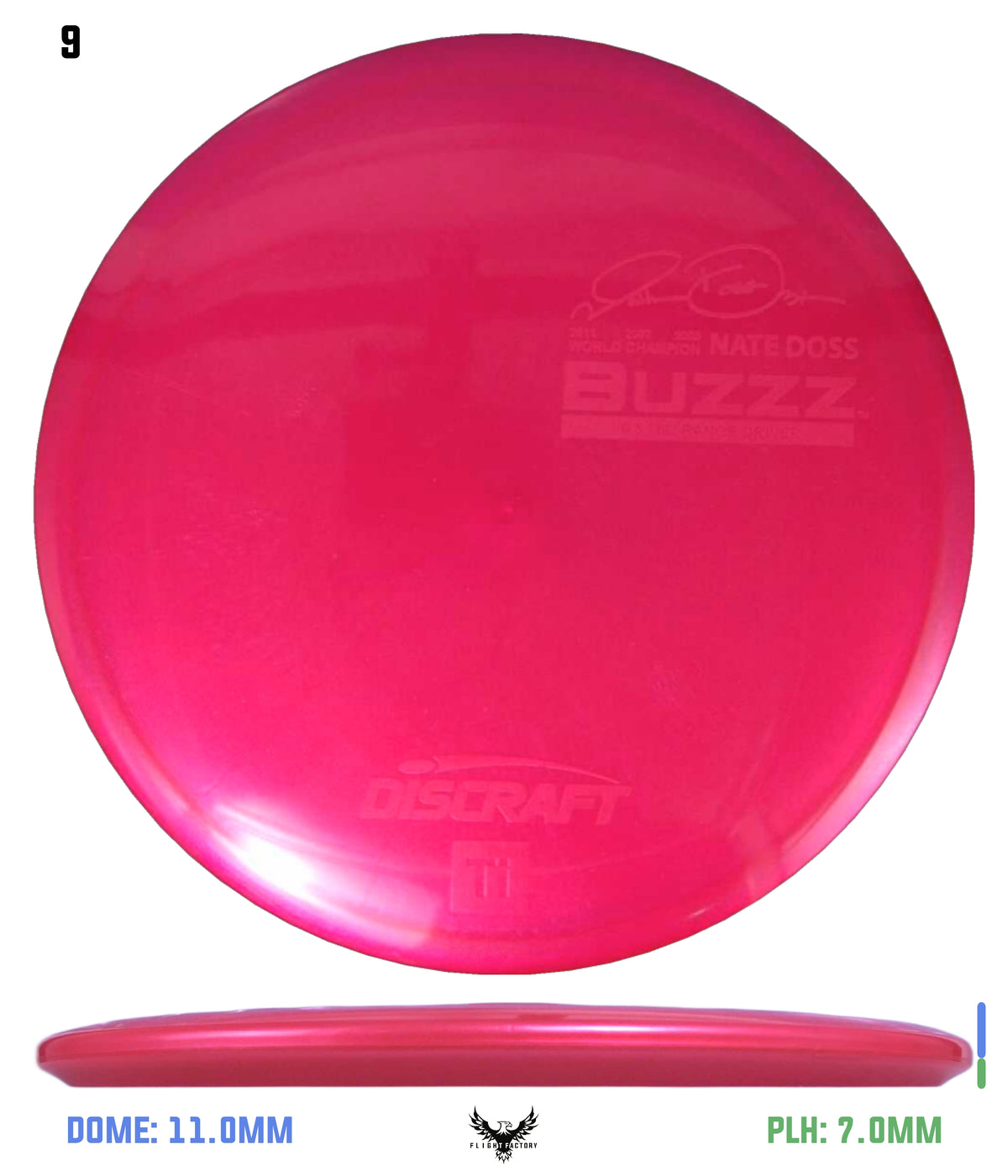 Discraft Nate Doss Solid Titanium Buzzz - Detroit 26