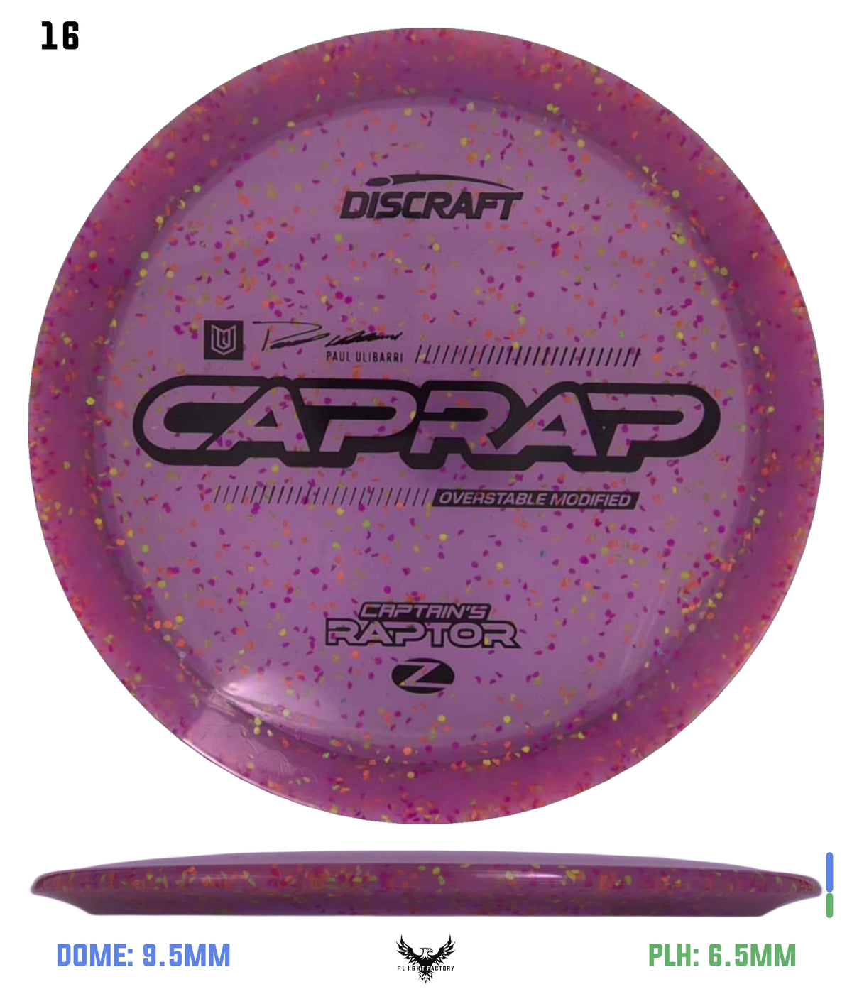 Discraft 2026 Paul Ulibarri Z Confetti Captain’s Raptor