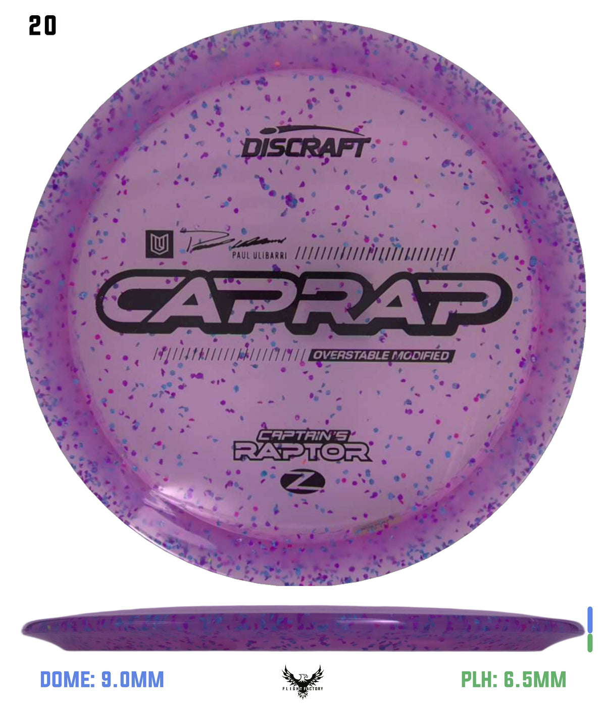 Discraft 2026 Paul Ulibarri Z Confetti Captain’s Raptor