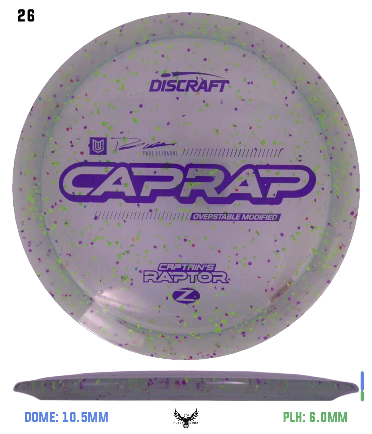 Discraft 2026 Paul Ulibarri Z Confetti Captain’s Raptor